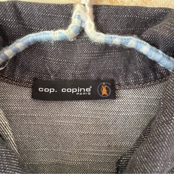 Vintage Y2K Cop Copine denim short sleeve cargo dress dark wash streetwear M - Picture 9 of 9